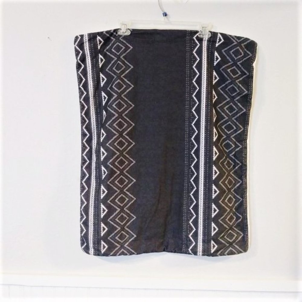 Native Print Gray Pillow‎ Cover 30" x 24"